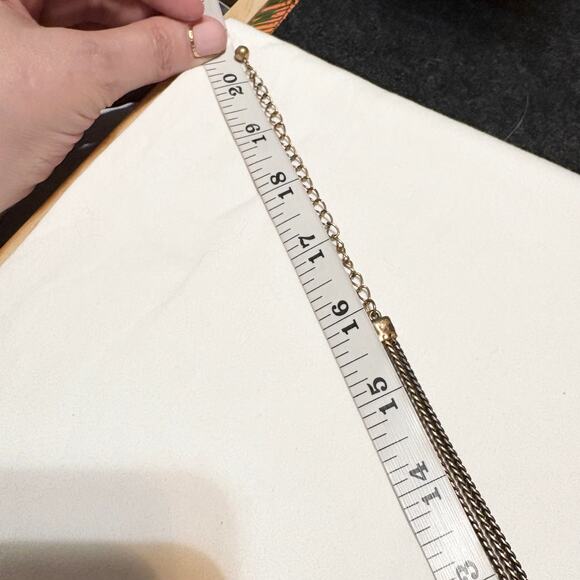 Chicos Iridescent Enamel Statement Necklace Artsy Indie Mermaidcore Avantgarde - Picture 11 of 11